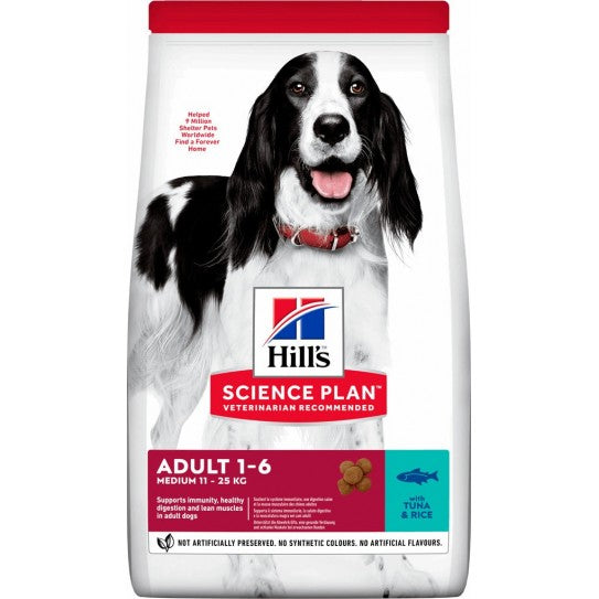 Hills science plan adult medium tuna and rice 12kg