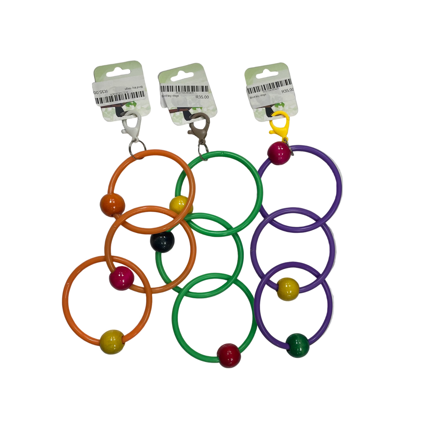 Bird toy rings