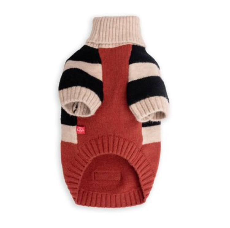 Dogs life polo neck striped brown XXL