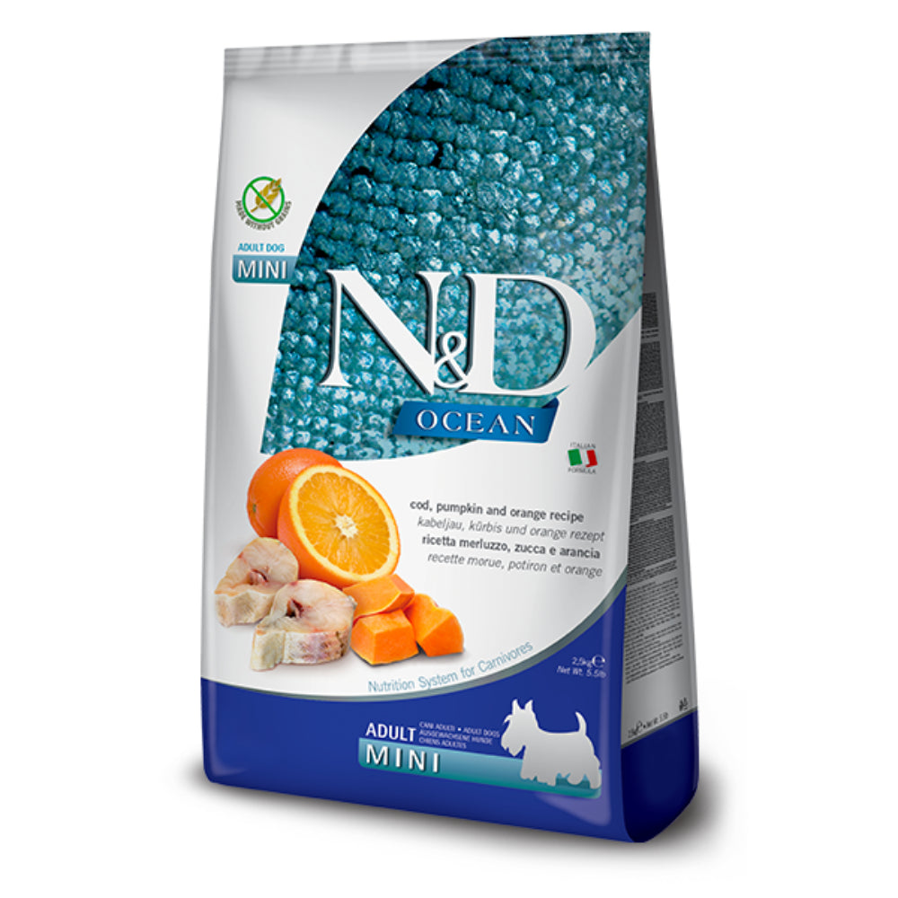 N&D Ocean Dog Pumpkin Codfish & Orange Adult Mini 7kg