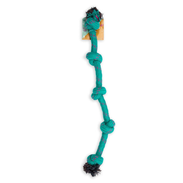 dogs life 5 knot dog toy green