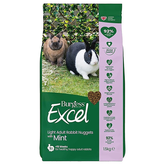 Burgess light adult rabbit mint