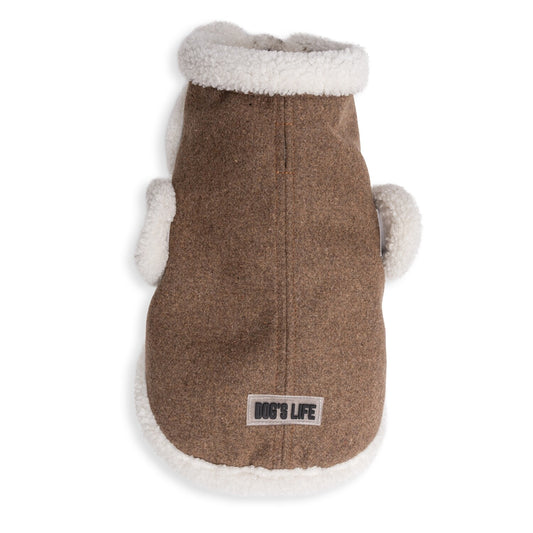 Dogs life wool winter jacket brown 4xl