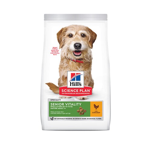 Hills science plan senior vitality chicken small and mini 1.5kg