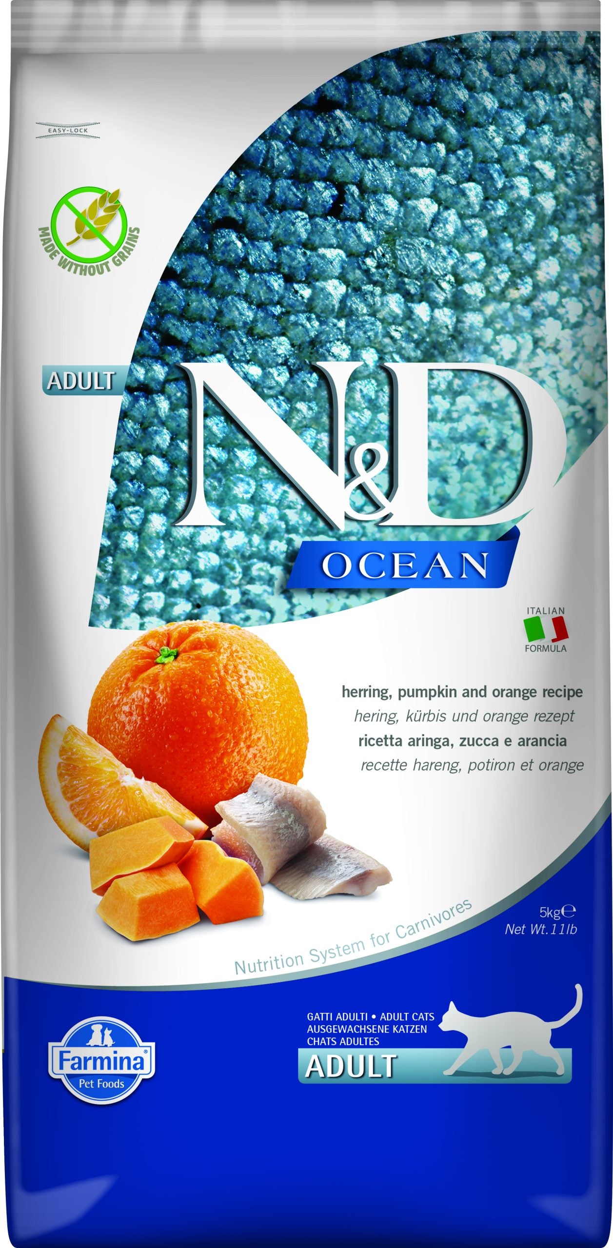 N&D Cat Ocean Herring & Orange Adult 1.5kg