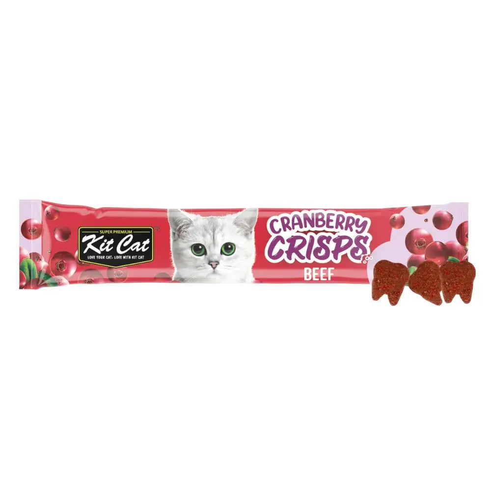 Kit Cat Cranberry Crisps Beef Cat Treats 20g