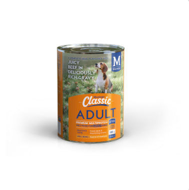 Montego Classic Juicy Beef in Deliciously Rich Gravy Canned Dog Food 385g