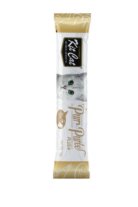 Kit Cat Purr Puree Plus+ Tuna & Collagen Care Cat Treats SINGLES